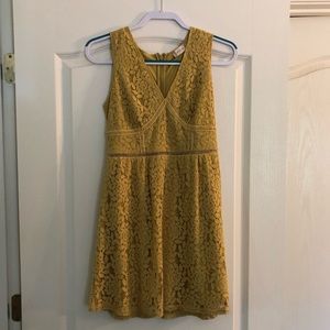 • ALTR’D STATE• yellow, lace A-Line dress